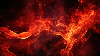 Fototapeta premium intense red fire flames