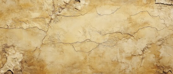 Fototapeta premium Worn golden yellow stucco wall with organic roughness, rustic minimal aesthetic