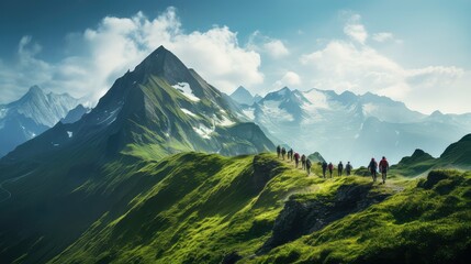 Fototapeta premium landscape green mountains