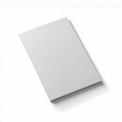 Blank White Book Cover Mockup Presenting Neutral Backdrop for Design Showcase Product Display Simplicity