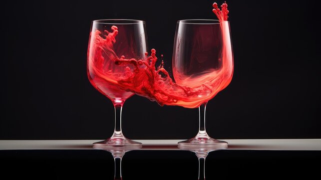 gradient red dye in water