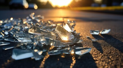 shards road broken glass