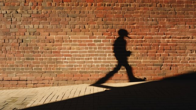 wlking shadow on a wall