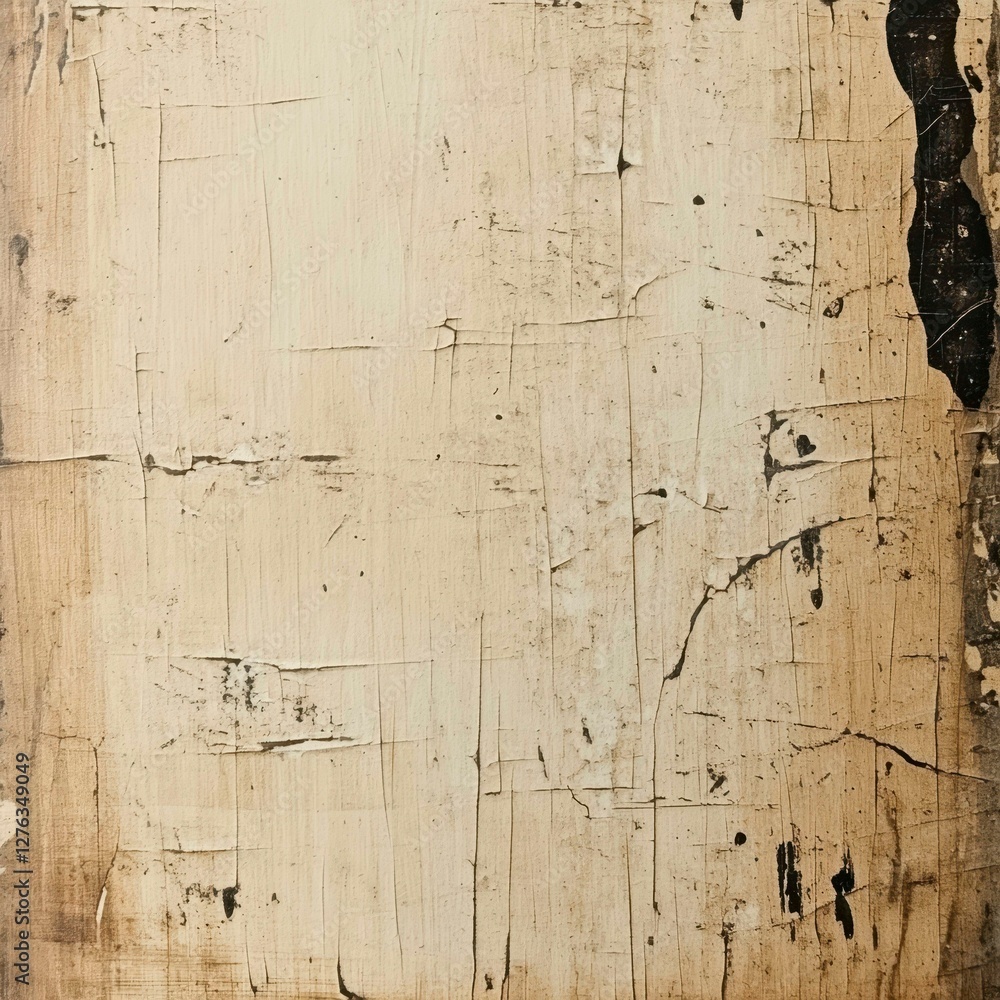 Poster worn plaster texture with cracks and dark edge abstract art for creative backgrounds and surface des