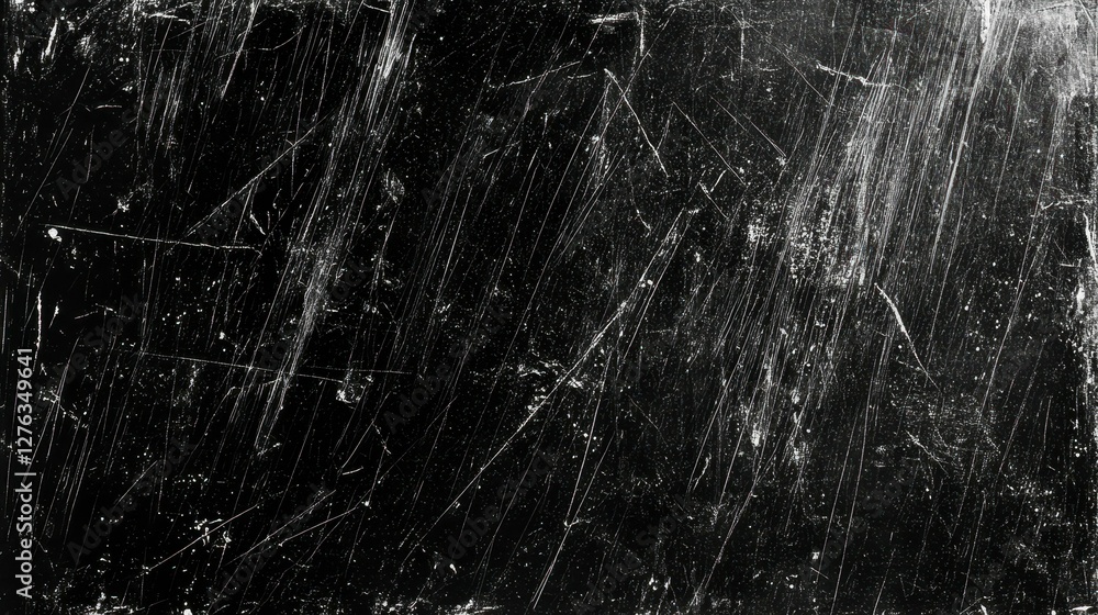 Aufkleber distressed dark surface texture with scratches for abstract backgrounds and layering elements