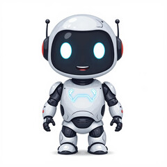 Fototapeta premium AI Companion Robot with Expressive Eyes and Advanced AI Technology