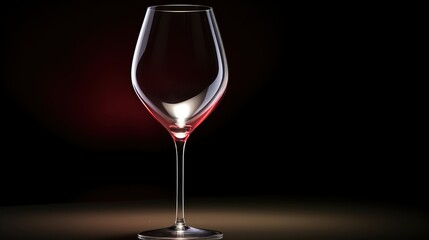 curved burgundy wine glass