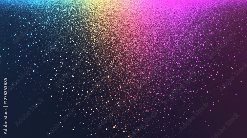 Poster colorful sparkling background with gradient glitter effect on dark surface