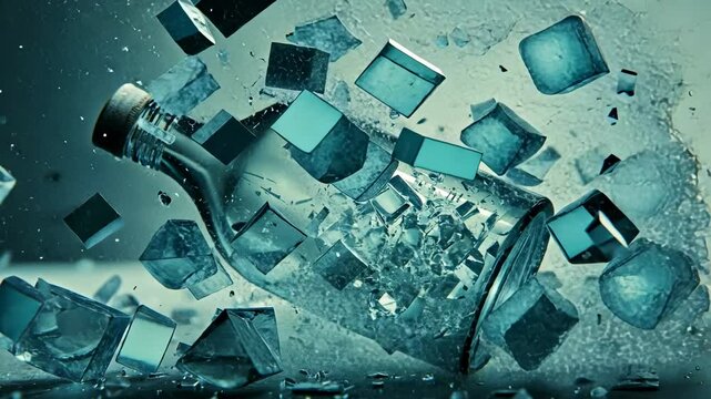 Shattered Stillness, Capturing the Explosive Demise of a Glass Container