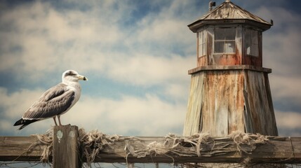 close wooden lighthouse