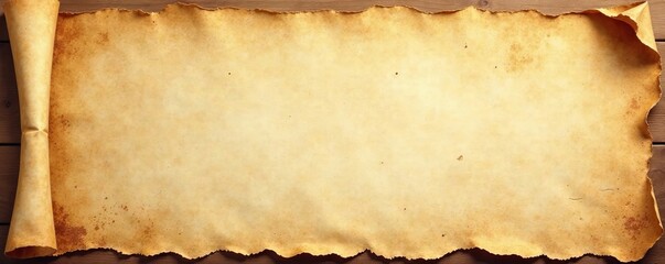 Rustic aged parchment with torn edges and smudges, paper, texture