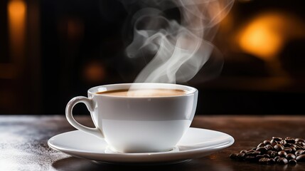 wooden coffee cup on table