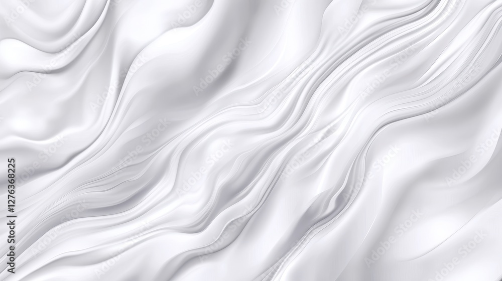 Aufkleber elegant white abstract wavy texture with smooth flowing lines and dynamic curves