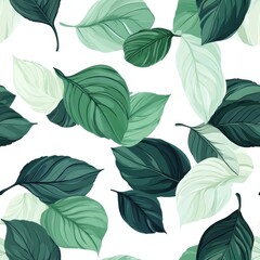 Repetitive seamless pattern of leaf foliage for fabric design.