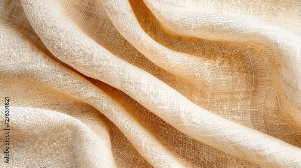 Poster soft and elegant cream colored fabric texture with subtle pattern for fashion and interior design pr