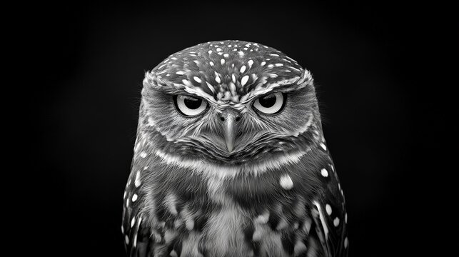 A grumpy-looking owl staring directly at the camera, looking completely unimpressed by everything.