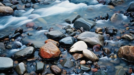 Obraz premium ripples water rocks