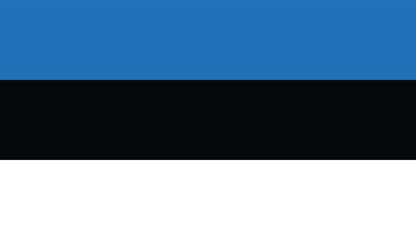 Obraz premium Estonia national flag vector. official colors and proportion correctly. National Estonia flag. Estonia flag vector design and Illustration.