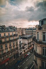 View of the streets and buildings of Paris 