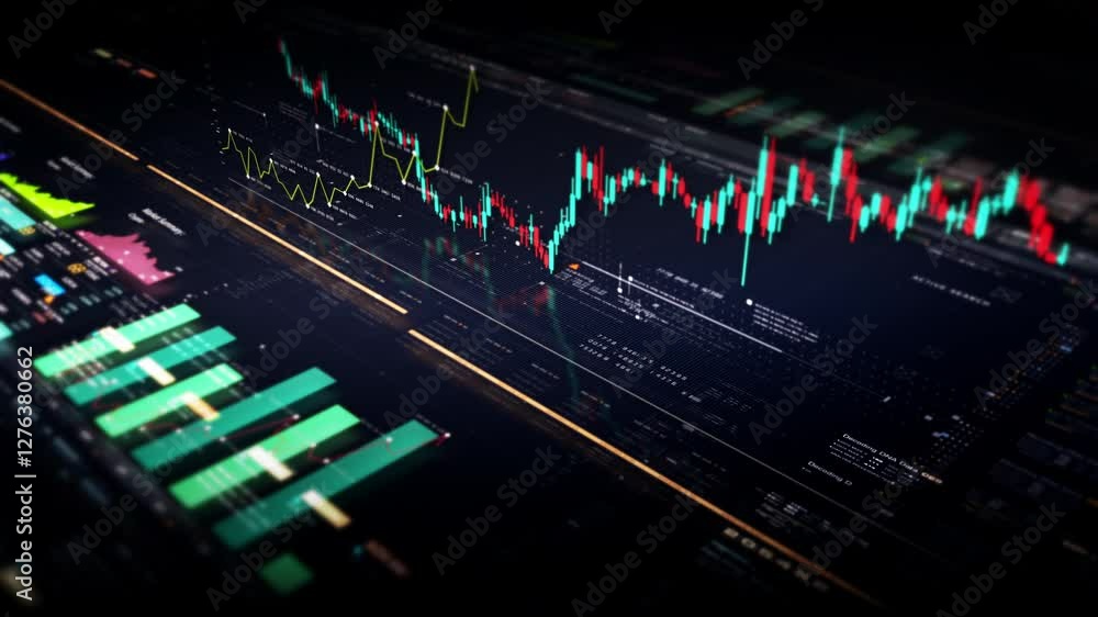 Poster dynamic data visuals for business info graphics, animated charts, and data-driven insights for a bus