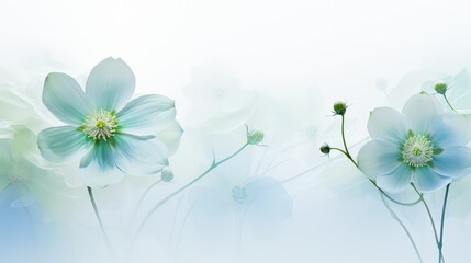 Obraz premium delicate blue green white background