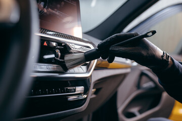 Car interior cleaning. Car detailing