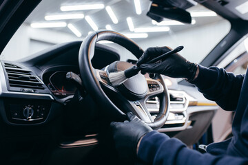 Car interior cleaning. Car detailing
