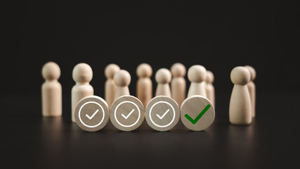 Human Resource Management, Check mark for Choose figure standing out from the group, Choice of...