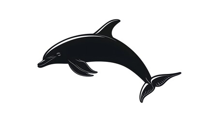 Obraz premium Dolphin Silhouette Jumping