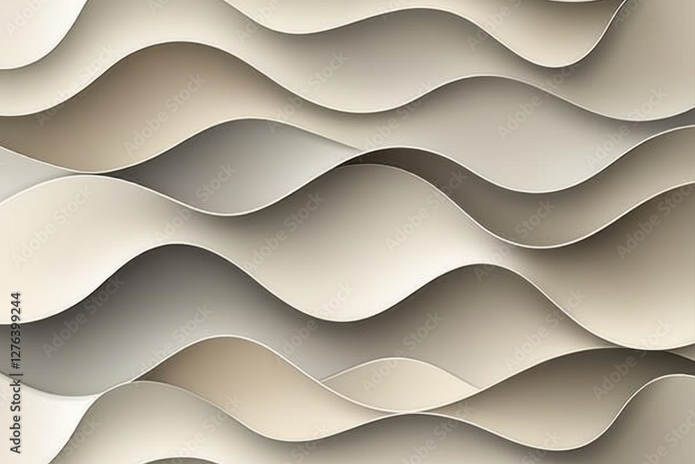 Poster a visually captivating abstract background featuring fluid, wavy layers in a harmonious palette of n