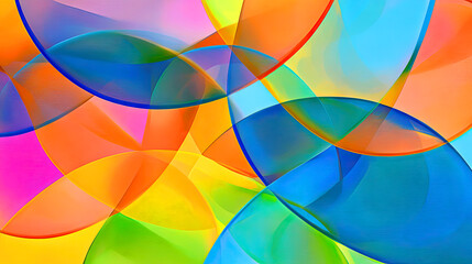Colorful abstract background with overlapping circles
