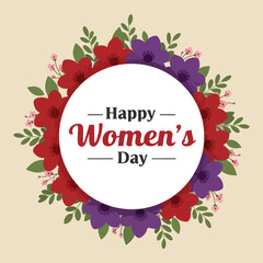 Obraz premium Happy women day illustration