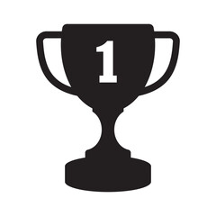First place icon. Trophy cup, winner cup icon.