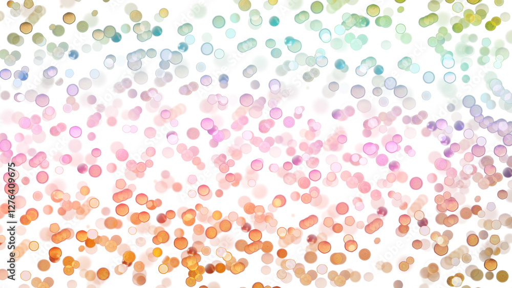 Wall mural blurred bokeh colors light glowing on transparent background