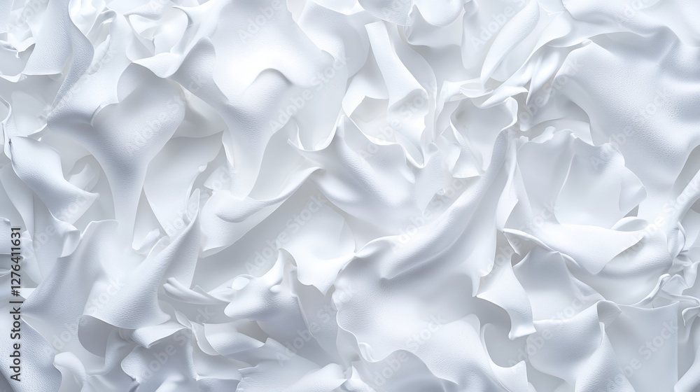 Poster abstract white paper texture background with curled edge and smooth shadow