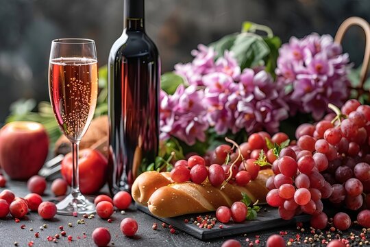 Woman holding a red apple on a rustic wooden background - Promoting healthy eating and nutrition - Powered by Adobe