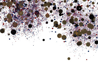 Festive sparkly backdrop with gold, red, blue confetti. Perfect for holidays, celebrations, and party designs.