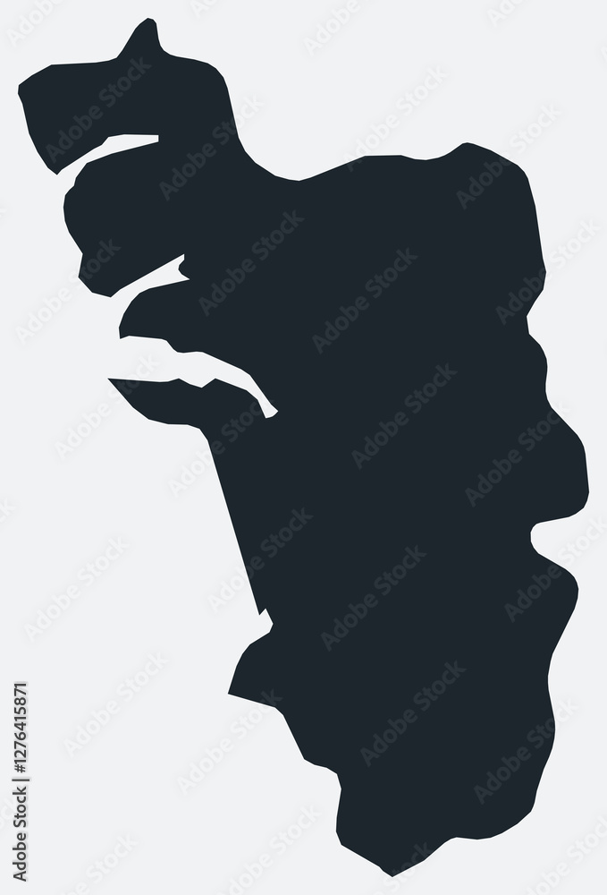 Poster goa map. just a simple border map. shape of the state. flat blank goa outline. vector boundary illus