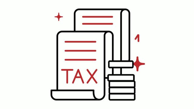 Taxes and Levies audit report animation, Excise Duty or Wealth Tax statement animated video, eBusiness Management Clip, eBanking fintech footage, online accounting system motion graphics