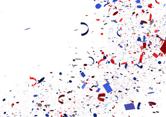Red Blue Confetti Explosion Background