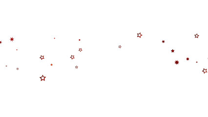 Red Stars Scattered on White Background