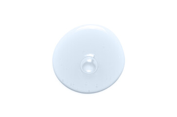 A sample of a moisturizing gel or serum for the skin. Isolated on white