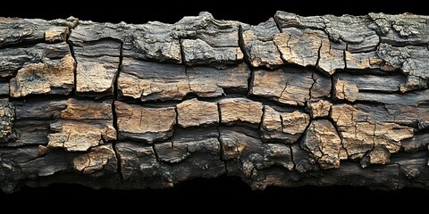 Fototapeta premium Close-up of Cracked Wood Texture, Background Use
