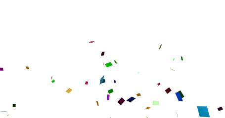 Colorful Confetti against a White Background Tranparent BG Confeti