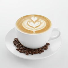 Obraz premium cup of coffee with beans