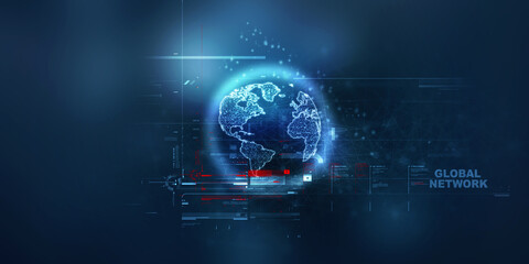 2d illustration world map abstract background
