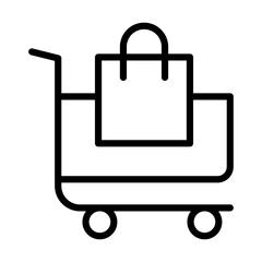 Cart Bag Outline Icon