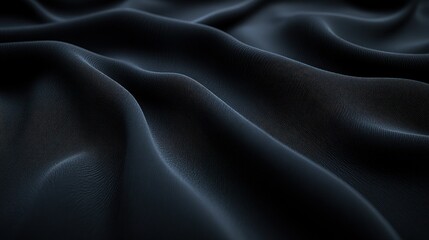 Obraz premium Dark Draped Fabric Texture Close-up