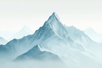 Fototapeta premium tall mountain peak with gentle curves