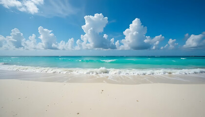 Fototapeta premium Paradise Found: Turquoise Waters & White Sands